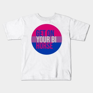 Get on Your Bi Horse - Bisexual Pride Flag Kids T-Shirt